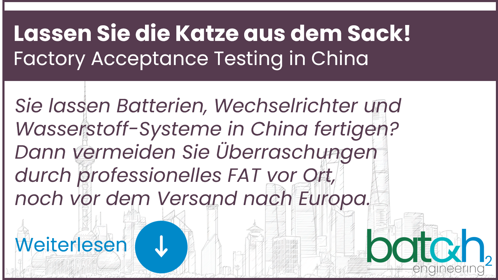 Factory Acceptance Testing in China